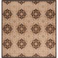 Woven Tan Cladagh Indoor/Outdoor Moroccan Lattice Rug (7'6 Square)