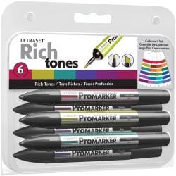 Letraset ProMarker Collector's Set 6/Pkg-Rich Tones