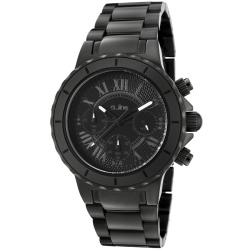 Women's 'Marina' Chrono Black Textured Dial Black Watch 