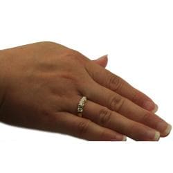 Beverly Hills Charm  14k Yellow Gold 1/2 ct. TDW 3-Stone Diamond Ring (H-I, I1)