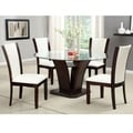Gale 5-piece Two-tone Glass and Cherrywood Dining Set