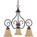 Nuvo Moulan 3-light Copper Bronze Chandelier