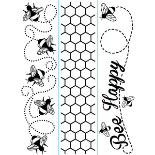 Embossing Folder Borders 1.5"X5.75" 3/Pkg-Bee
