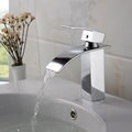 Elite Modern Bathroom Sink Waterfall Faucet Chrome Finish