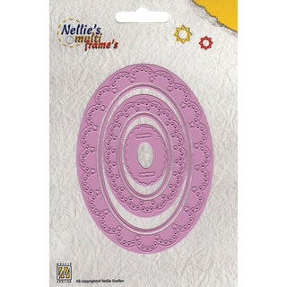 Nellie's Choice Multi Frame Dies-Decorative Oval, 5/Pkg