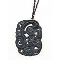 Handmade Dark Green Jade Phoenix Necklace (China)