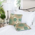Christopher Knight Home 16-inch Gold Floral Circles Pillows (Set of 2)