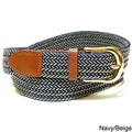 Men's Twin Color Weaved Stretch Belt