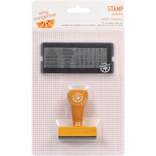 Amy Tangerine Yes Please Calendar Stamp Set-