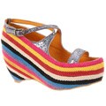 Fahrenheit Women's 'Fig-01' Cross-strap Wedge Sandals