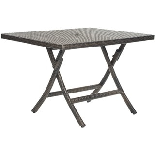 Safavieh Outdoor Living Brown PE Wicker Square Folding Table