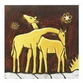 Hand-Carved 'Giraffe Pair' Wall Panel (Indonesia)
