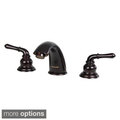 Dyconn Faucet Trinity Modern 3-hole Oil-rubbed Bronze Bathroom Faucet with Overflow Pop-up Drain Assembly