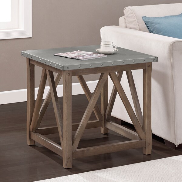 Zinc Top Bridge End Table Overstock Shopping Great Deals on Coffee