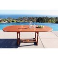 Outdoor Eucalyptus Oval Extention Table with Foldable Butterfly