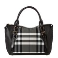 Burberry 'Lyner' Medium Charcoal Beat Check Tote