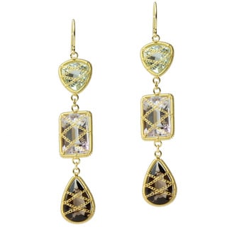 Michael Valitutti Gold over Silver Multi-gemstone Earrings