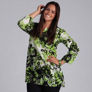 green and black tunic