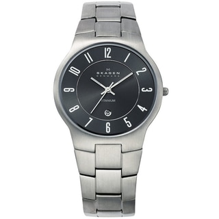 Skagen Men's Titanium Gunmetal Dial Watch