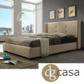 Braden Cream Fabric-wrapped Bed