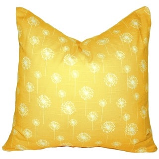 Taylor Marie Studio Corn Yellow 'Field of Dandelions' Throw Pillow Cover