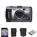 Olympus Tough TG-1 iHS 12MP Waterproof Digital Camera with 16GB Bundle (Refurbished)