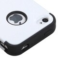 BasAcc Ivory White/ Black TUFF Hybrid Case for Apple iPhone 4/ 4S