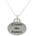 CGC Sterling Silver 'Create The Future' Inspirational Necklace