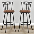 X-Back Adjustable Metal Swivel Counter Height Bar Stools (Set of 2)