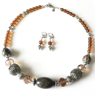 Palmtree Gems 'African Queen' Necklace and Earring Set
