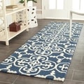 Safavieh Handmade Cambridge Moroccan Navy Wool Rug (2'6 x 12')