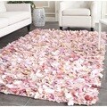 Safavieh Hand-woven Chic Pink Shag Rug (5' x 8')