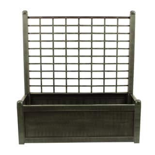 Green Planter Box with Trellis