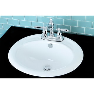 Round Surface Mount 4-inch Center Bathroom Sink