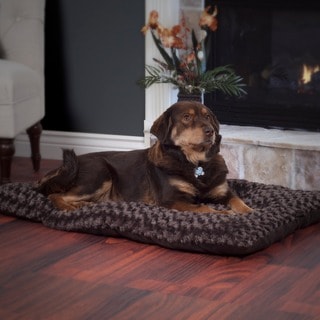 Paw Lavish Cushion Chocolate Pillow Furry Pet Bed