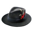 Ferrecci Men's Charcoal Wool Fedora Hat