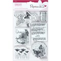 Papermania Cling Urban Stamps 5"X7"-Botanical Print