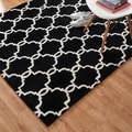 Microfiber Woven Harlow Onyx Rug (7'6 x 9'6)