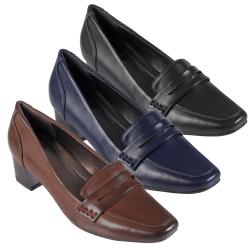 Journee Collection Women's 'Boss-08' Faux Leather Square Toe Loafers