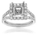 14k White Gold 1ct TDW Semi-mount Diamond Engagement Ring (G-H, SI-1/SI-2)