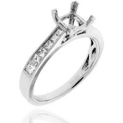 14k White Gold 0.60ct TDW Semi-mount Diamond Engagement Ring (G-H, SI-1/SI-2)
