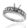 14k White Gold 3/4ct TDW Semi-mount Diamond Engagement Ring (G-H, SI-1/SI-2)