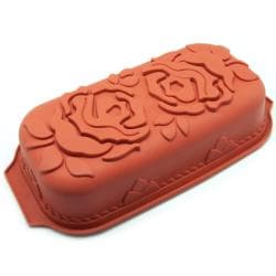 Freshware Rose Pattern Pound Cake Silicone Mold/ Pan