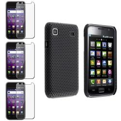 Black Meshed Case/ Screen Protectors for Samsung Galaxy S 4G T959v