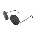 Retro Round Sunglasses Black Frame and Black Lenses for Women and Men
