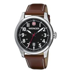 Wenger Men's TerraGraph Black Dial Brown Leather Watch - 0541.102