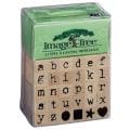 Image Tree Handle Rubber Stamp Set-Antique Typewriter Alphabet/Lower