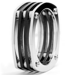 Stainless Steel Men's Two-tone Assembled Ring (7mm)