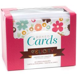 Box Of Patterned Cards With Envelopes 4"X6" 40/Pkg-Felicity