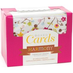 Box Of Patterned Cards With Envelopes 4"X6" 40/Pkg-Harmony